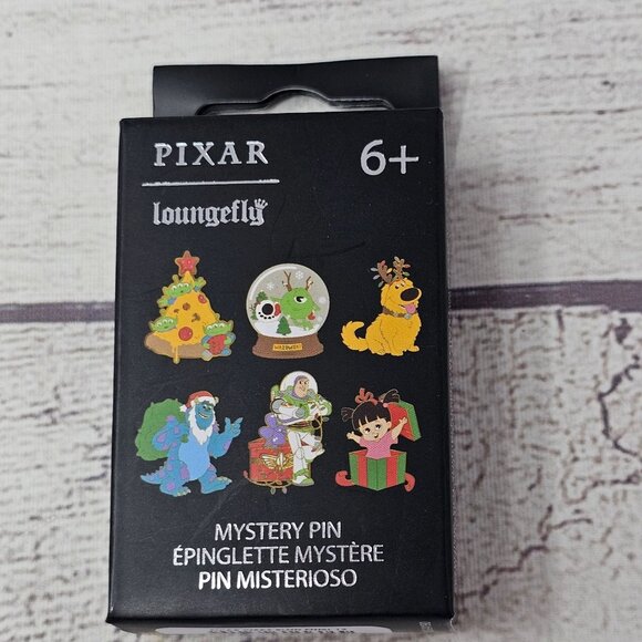 NIB! Loungefly Disney Pixar Characters Holiday Mystery Pins Blind Box UNOPENED - Picture 1 of 4